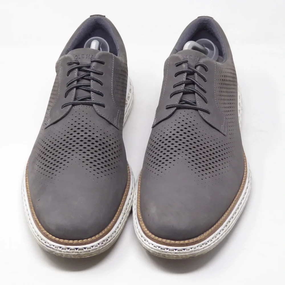 Cole Haan Mens OriginalGrand 2.0 Oxford Gray Perforated Leather C40399 11.5